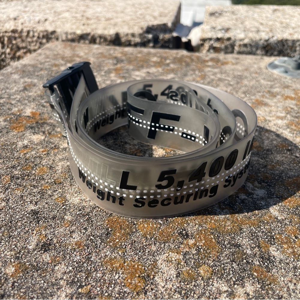 Off-White Clear Industrial Style Belt